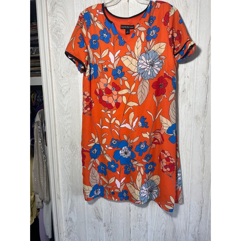 Danillo Boutique‎ Womens Floral size 14 Printed  Shift Dress